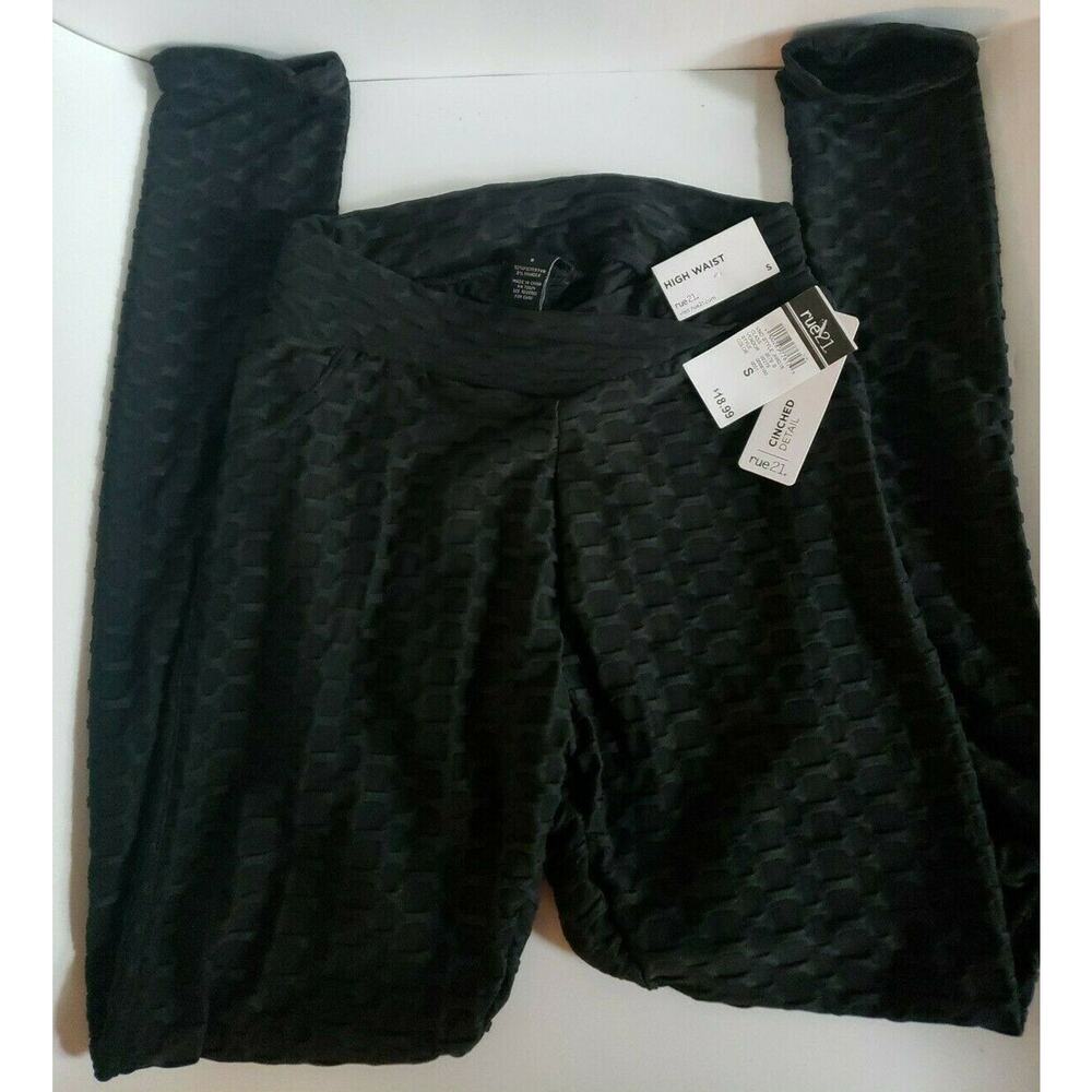 RUE 21‎ Black Honeycomb Leggings Size Small New with Tags U152